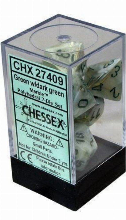 Σετ Ζάρια - 7 Dice Set Marble Polyhedral Green With
Dark Green