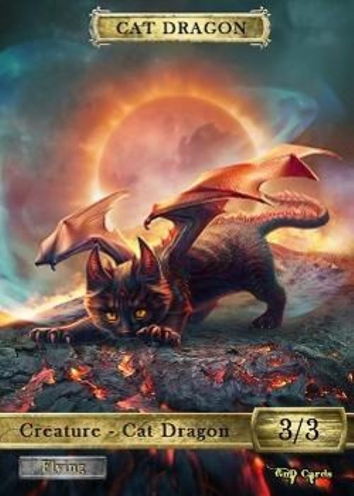 Cat Dragon Token (Gold 3/3) (Version 1)