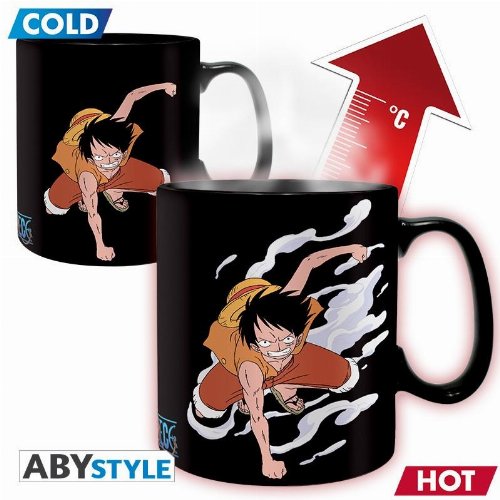 One Piece - Luffy and Ace Heat Change Mug (460ml)