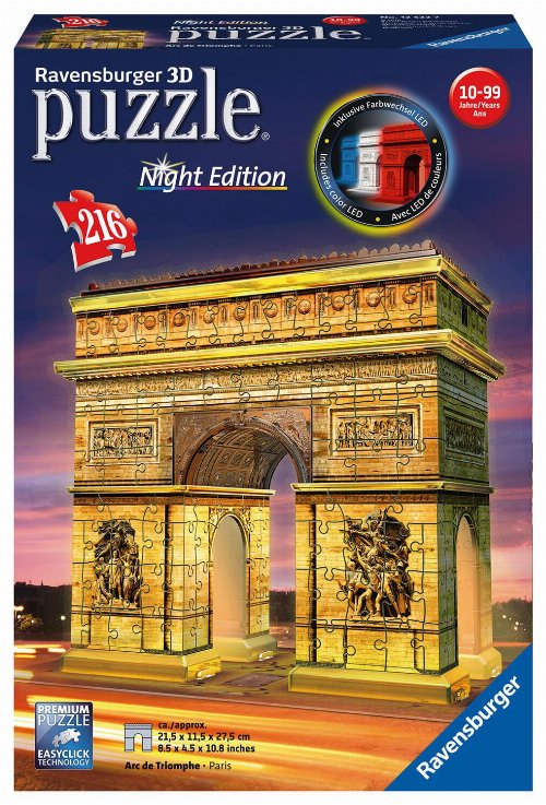 Puzzle 3D 216 pieces - Aψίδα Του Θριάμβου Night
Edition