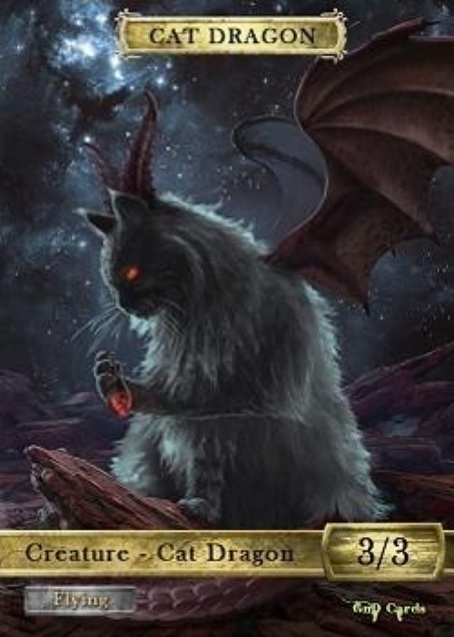 Cat Dragon Token (Gold 3/3) (Version 2)