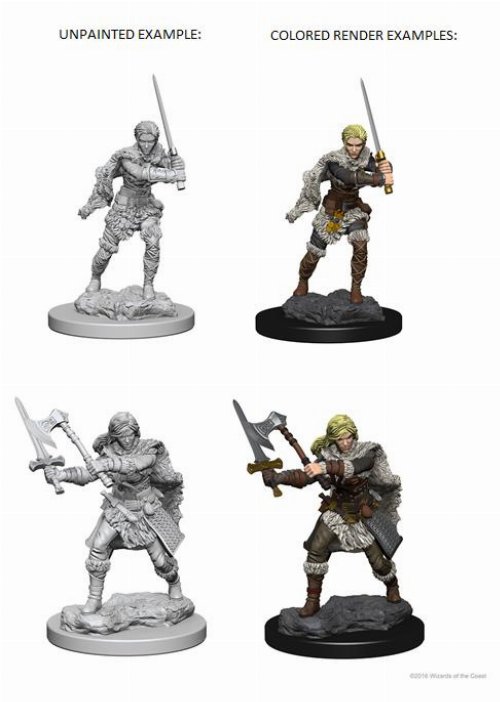 D&D Nolzur's Marvelous Miniatures - 2x Human
Female Barbarian