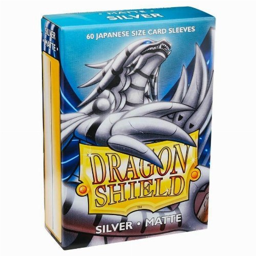 Dragon Shield Sleeves Japanese Small Size - Matte
Silver (60 Sleeves)