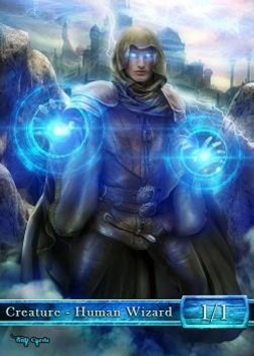 Human Wizard Token (Blue 1/1) (Version
3)