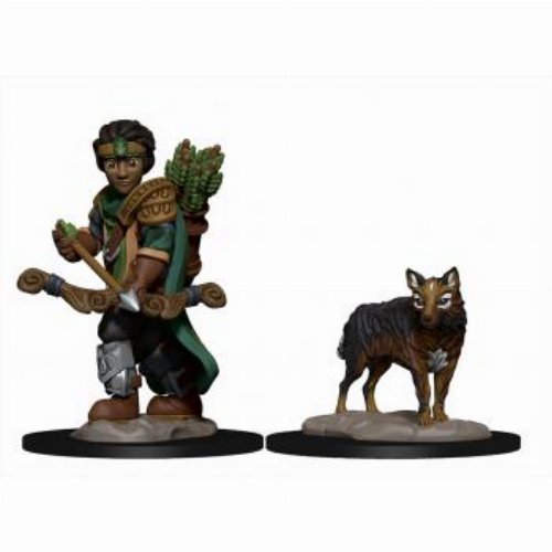 WizKids Wardlings Miniatures - 2x Boy Ranger &
Wolf