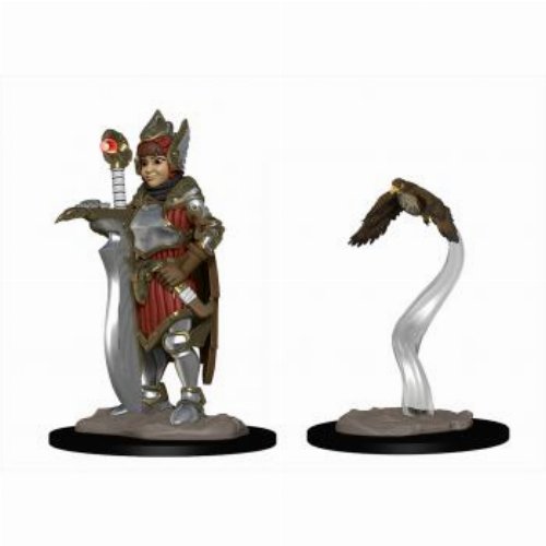 WizKids Wardlings Miniatures - 2x Girl Fighter
& Hunting Falcon