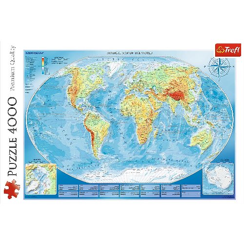 Παζλ 4000 pieces - World Physical Map