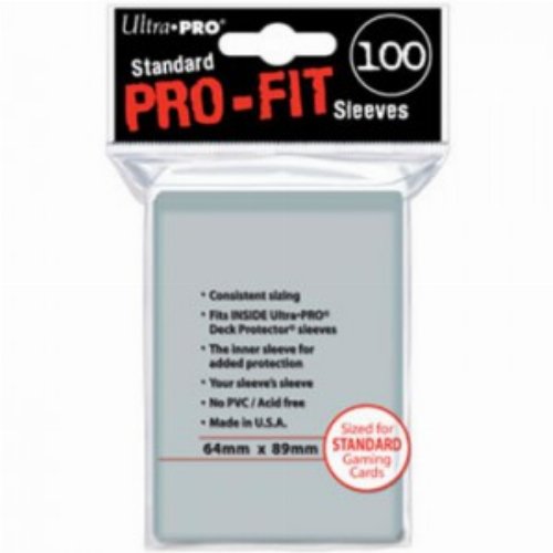 Ultra Pro Pro-Fit Card Sleeves Standard Size 100ct -
Clear