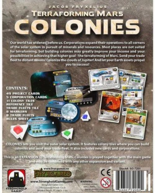 Expansion Terraforming Mars: The
Colonies