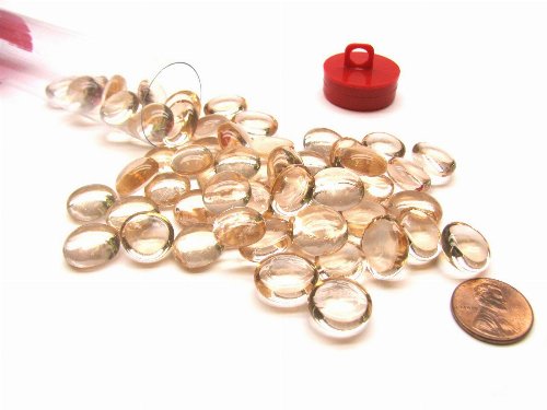 Pink Opal Glass Stones Tokens (40)