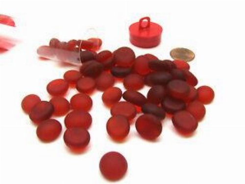 Frosted Crystal Red Glass Stones Tokens
(40)