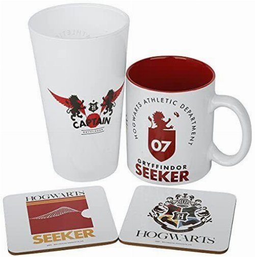 Harry Potter - Quidditch Gift Set (Mug, Glass, 2
Coasters)