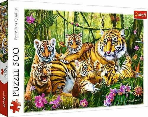 Παζλ 500 κομμάτια - Family of Tigers
