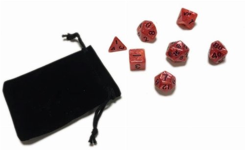 Σετ Ζάρια - 7 Pearl Dice Set with Pouch - Red and
Black