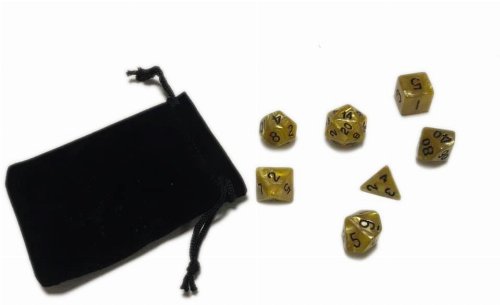 Σετ Ζάρια - 7 Pearl Dice Set with Pouch - Yellow and
Black