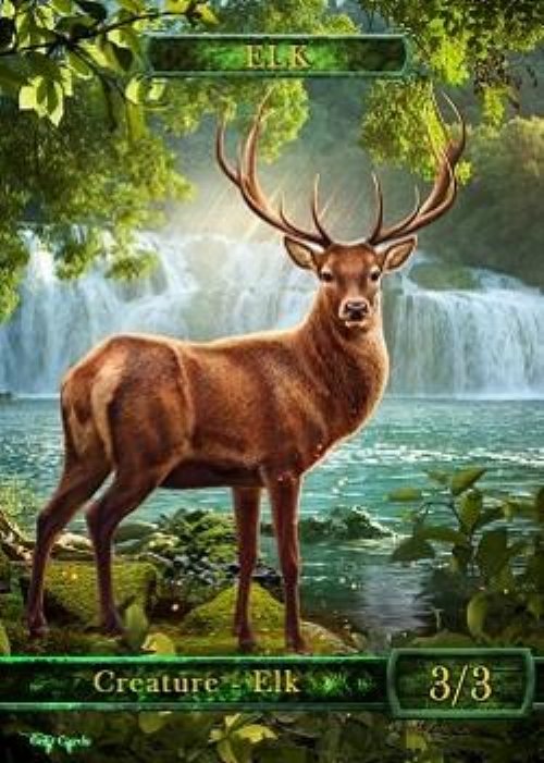 Elk Token (Green 3/3) (Version 3)