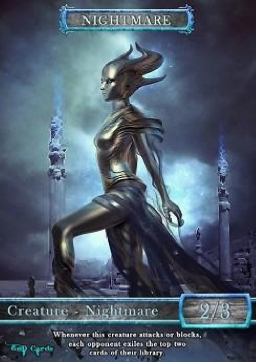 Nightmare Token (Blue and Black 2/3) (Version
1)