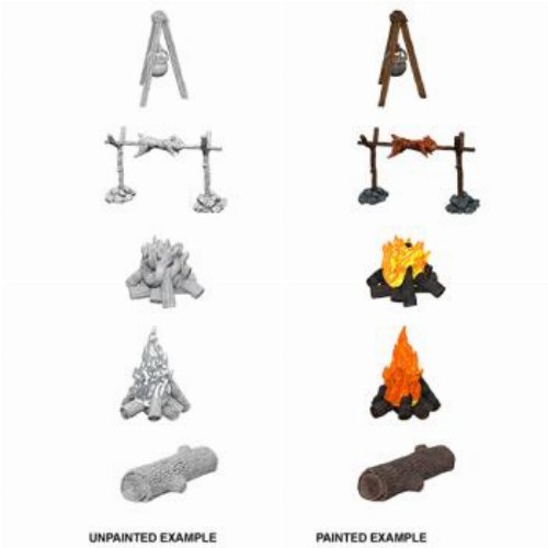 Pathfinder Deep Cuts Miniatures - Camp Fire &
Sitting Log