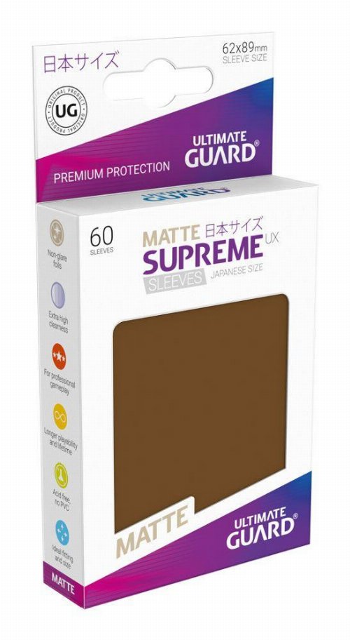 Ultimate Guard Supreme UX Japanese Small Sleeves
60ct - Matte Brown