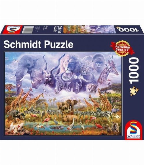 Puzzle 1000 pieces - Ζώα στον Λάκκο
Νερού