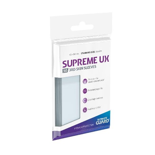 Ultimate Guard Supreme UX Standard 3rd Skin Sleeves
50ct - Clear