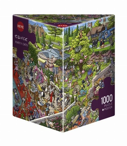 Puzzle 1000 pieces - Πάρτυ με Γάτες (Τρίγωνο
Κουτί)