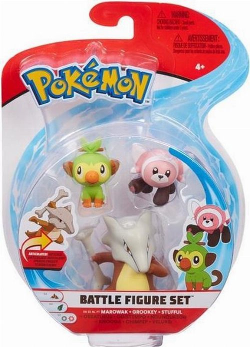 Pokemon - Marowak, Grookey, Stufful 3-Pack Action
Figures