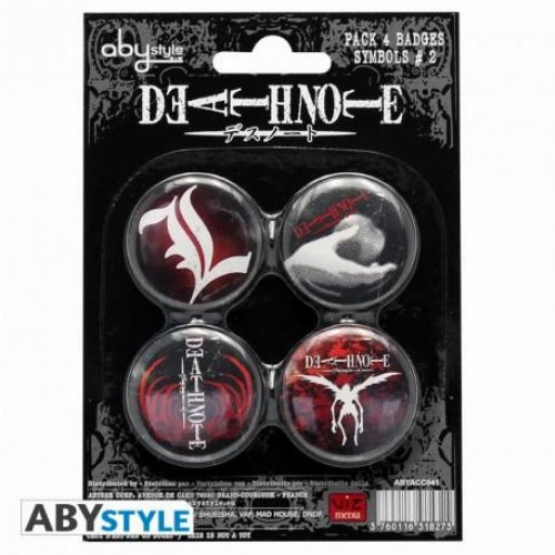 Death Note - Symbols Pin Badges 4-Pack
Heads