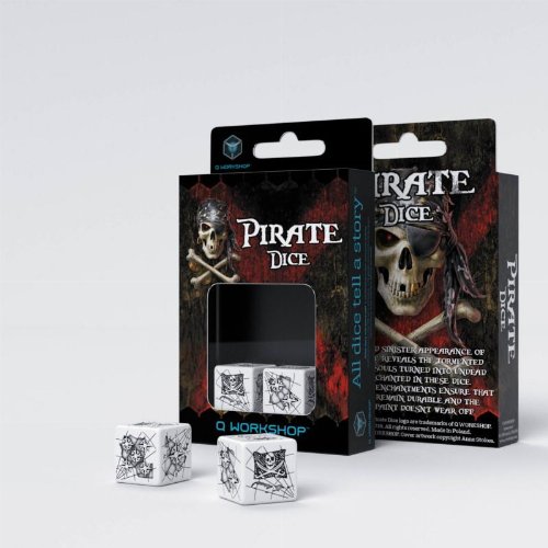 Σετ Ζάρια - Pirate Dice Set - Black and
White