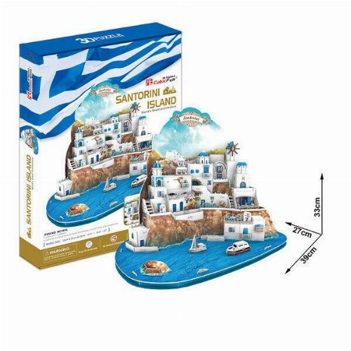 Puzzle 3D 129 pieces - Santorini Island