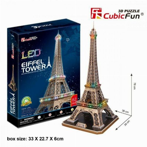 Puzzle 3D 82 pieces - Eiffel Tower with
LED