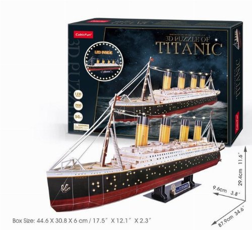 Puzzle 3D 266 pieces - Titanic with LED