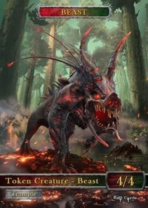 Beast Token (Red and Green 4/4) (Version
1)