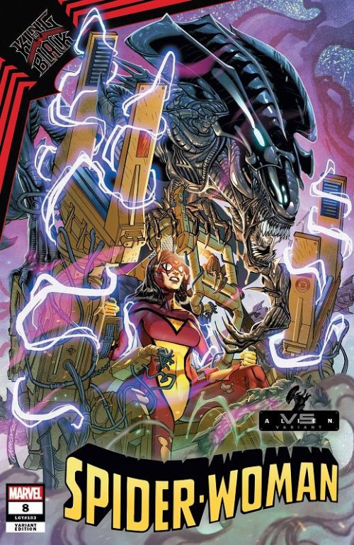 Spider-Woman #08 KIB Garron Marvel Vs Alien Variant
Cover
