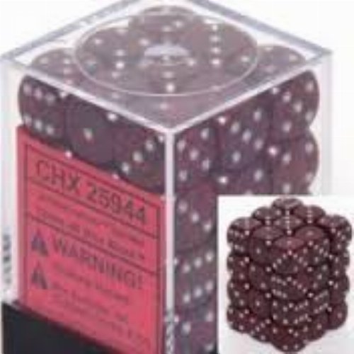 36 Speckled 12mm Pipped d6 - Silver Volcano Dice
Block