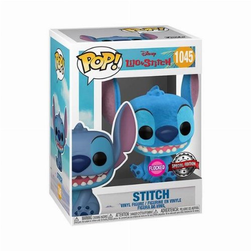 Φιγούρα Funko POP! Disney: Lilo & Stitch - Smiling
Seated Stitch (Flocked) #1045 (Exclusive)