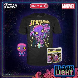 Συλλεκτικό Funko Box: Marvel - Spider-Man (Black
Light) Pocket Funko POP! with T-Shirt (S-kids)