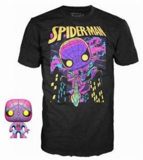 Συλλεκτικό Funko Box: Marvel - Spider-Man (Black
Light) Pocket Funko POP! with T-Shirt (M-kids)
