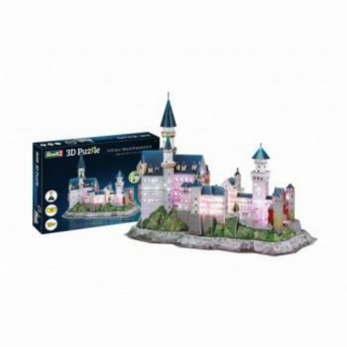 Puzzle 3D 128 pieces - Neuschwanstein Castle with
LED