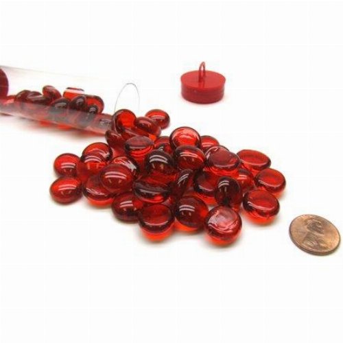 Crystal Red Opal Glass Stones Tokens
(40)