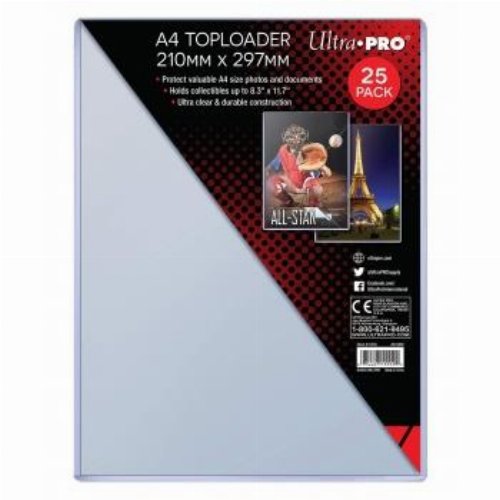 Ultra Pro - A4 Toploader 8.3" x 11.7" (25
ct.)