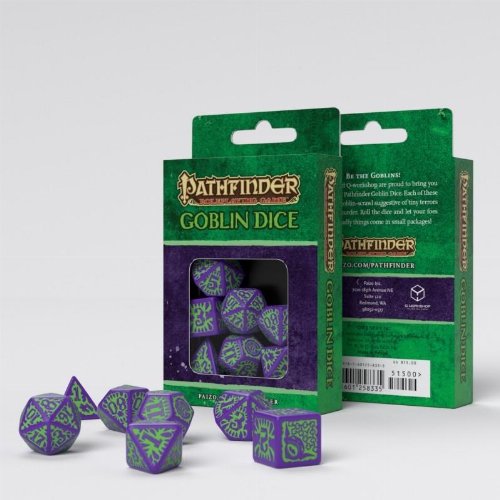 Σετ Ζάρια - Pathfinder: Goblin Purple and Green Dice
Set