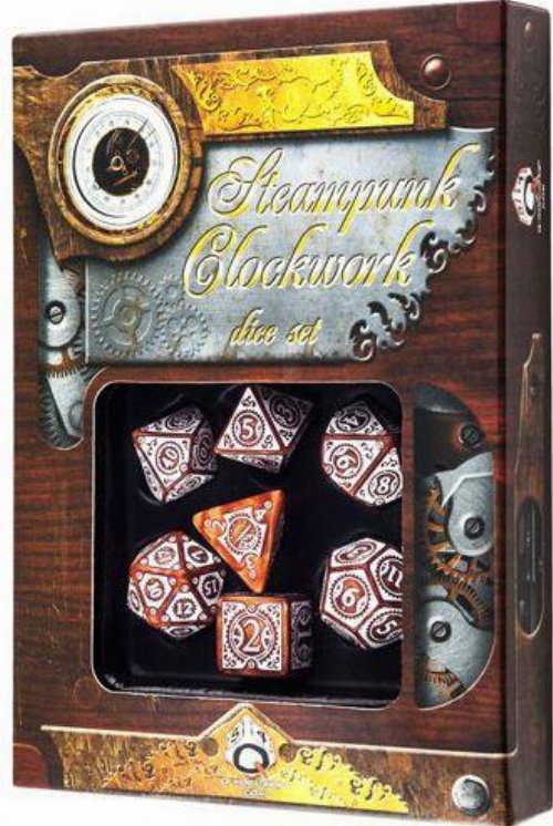Σετ Ζάρια - Steampunk: Clockwork Dice Set -
Caramel and White