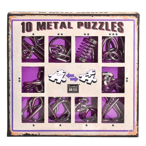 Set of 10 Metal Puzzles
(Purple)