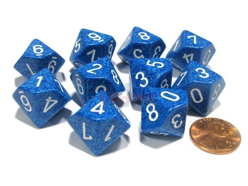 Σετ Ζάρια - 10 Dice Set of d10 Speckled
Water