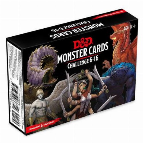 Dungeons & Dragons 5th Edition Monster Cards
- Challenge 6-16 (74 Cards)