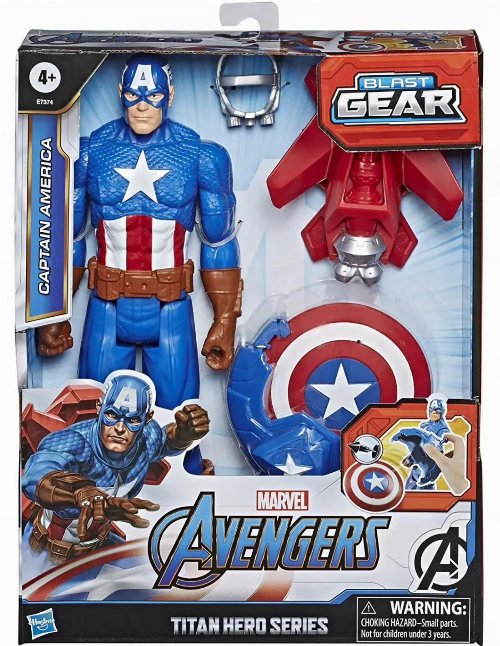 Φιγούρα Marvel: Titan Hero - Blast Gear Captain
America Action Figure (30cm)