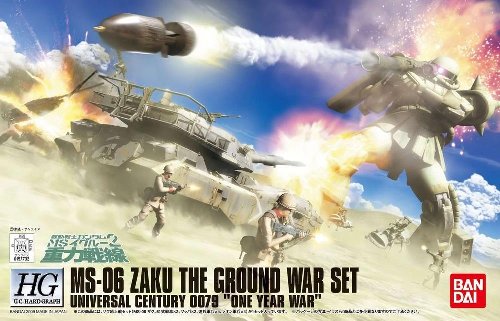Mobile Suit Gundam - High Grade Gunpla: Zaku Ground
Attack Set 1/144 Model Kit