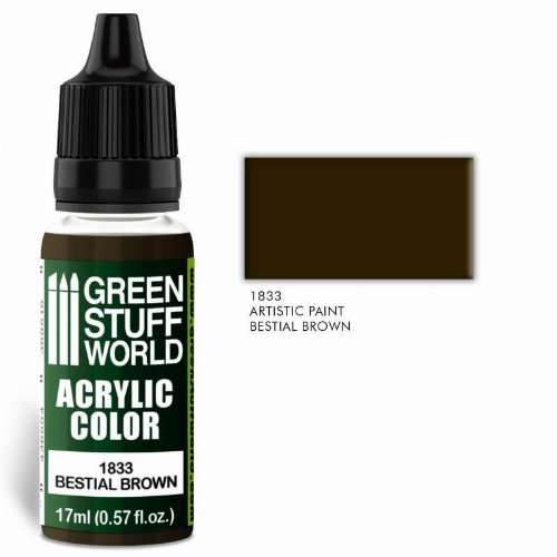 Green Stuff World Paint - Bestial Brown Χρώμα
Μοντελισμού (17ml)