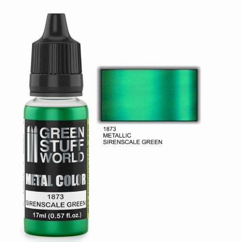 Green Stuff World Metallic Paint - Sirenscale Green
Χρώμα Μοντελισμού (17ml)